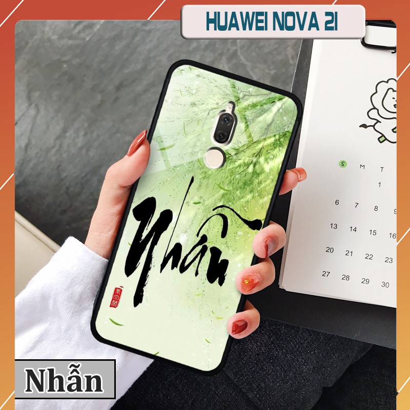 Ốp lưng kính 3D Huawei Nova 2i- chữ thư pháp ý nghĩa