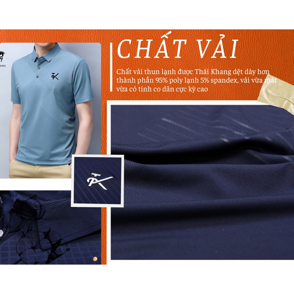 Áo thun nam có cổ phối màu chất vải mềm mát cotton 100%