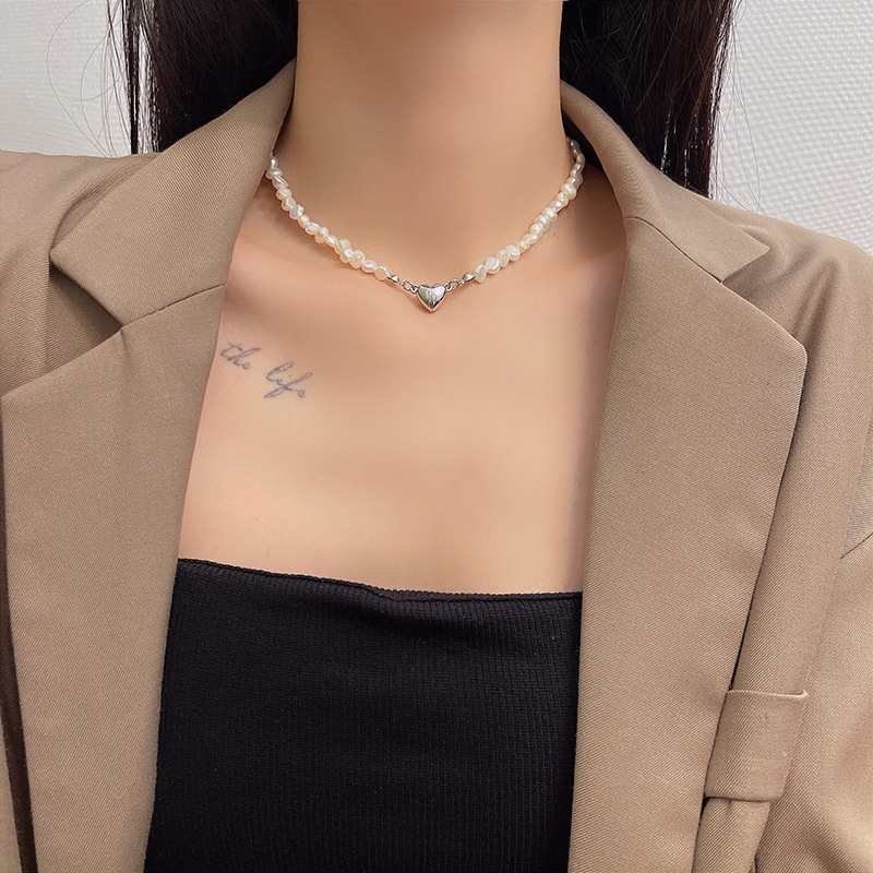 Vòng cổ Đính Ngọc Trai Nhân Tạo Phong Cách Harajuku Mới