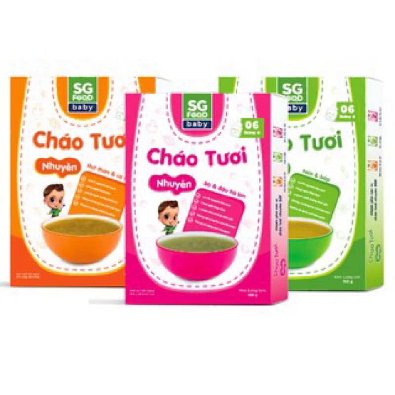 Cháo Tươi Nhuyễn Thịt Thăn Và Cà Rốt/ Bò Đậu Hà Lan/ Tôm Và Bắp