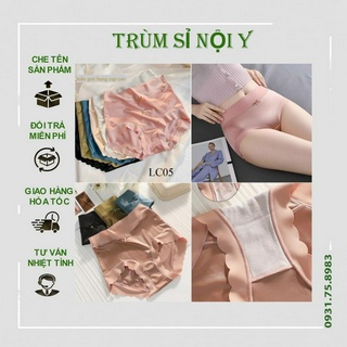 Combo 5 quần lót su lụa viền sóng cạp cao gen bụng tàng hình-trùm sỉ nội y 738