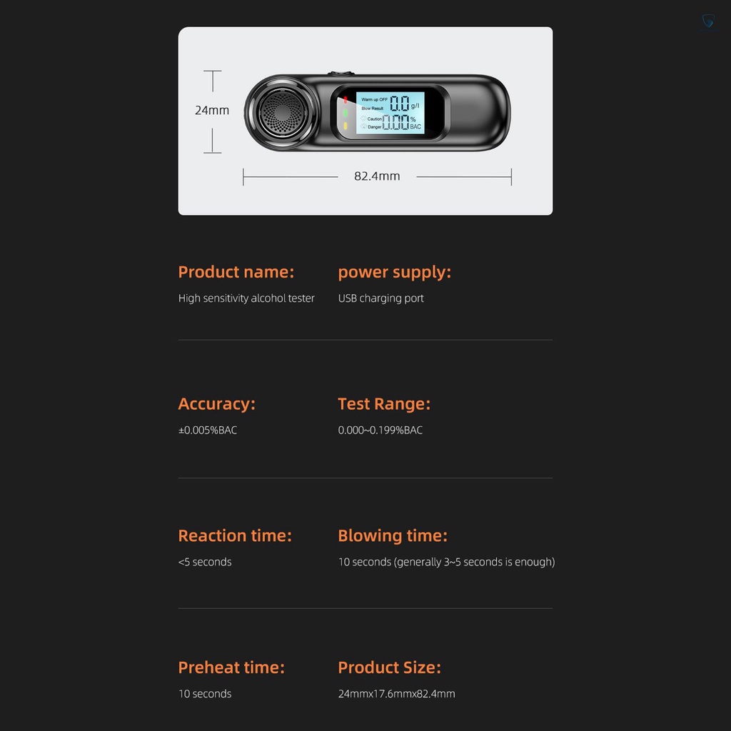 Thiết Bị Kiểm Tra Nồng Độ Cồn AM01 Màn Hình LCD Chuyên Nghiệp