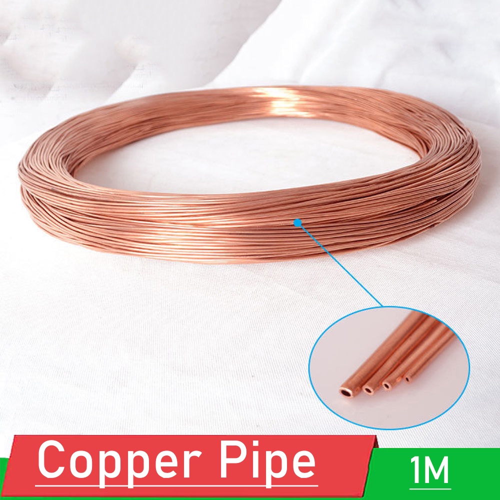 1 Mét Ống Đồng 1.6mm 1.8MM 2MM 2.5MM 3MM 3.5MM 4MM 5MM TP2 Cho Tủ Lạnh