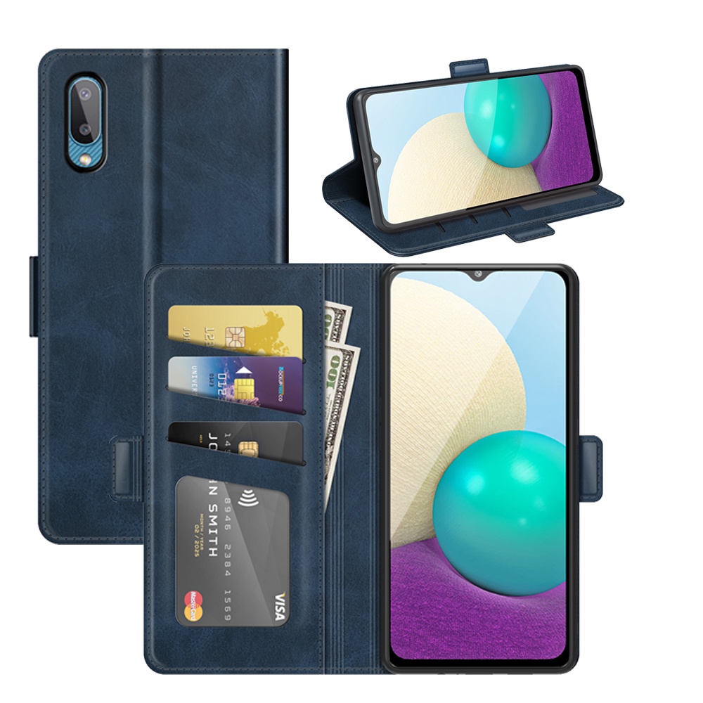 Ốp Điện Thoại Da Cảm Giác Chạm Thoải Mái Có Ngăn Đựng Thẻ Cho Samsung Galaxy A01 A21 A41A31 A11 M11 A21S A12 A02S A02 A03S A01 Duos