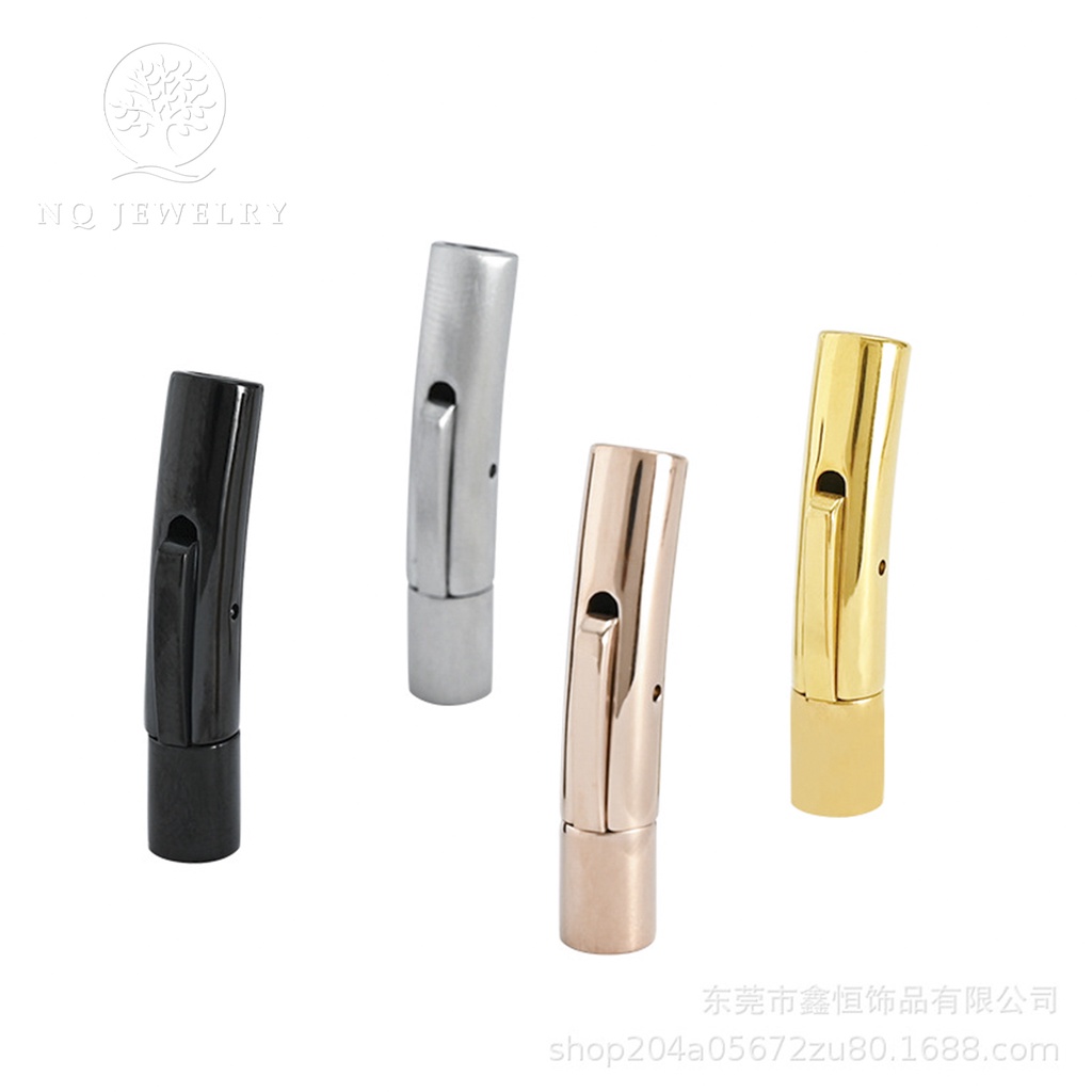 Nút chụp vòng đeo tay - nút dây thép khóa vòng cổ màu đen - NQ Jewelry
