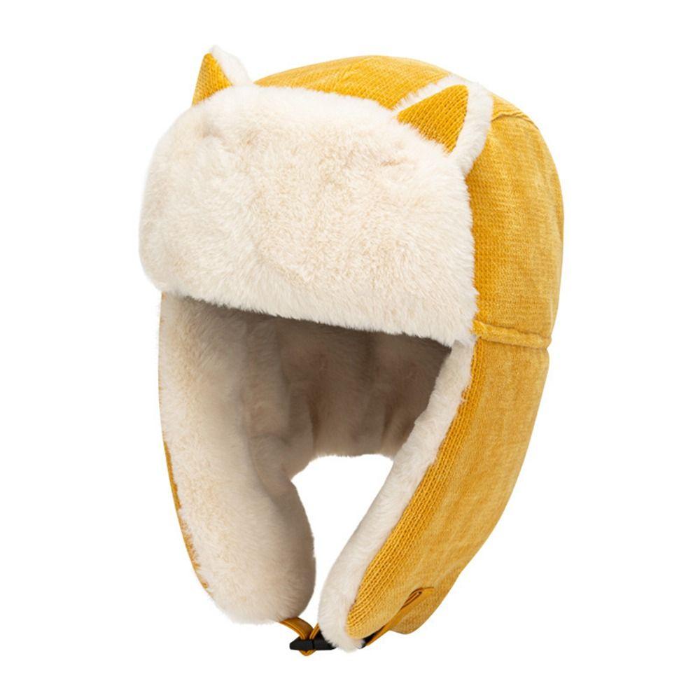 Mũ Trùm Tai Giữ Ấm Mùa Đông Chất Liệu Cotton Dày Dặn Chống Lạnh