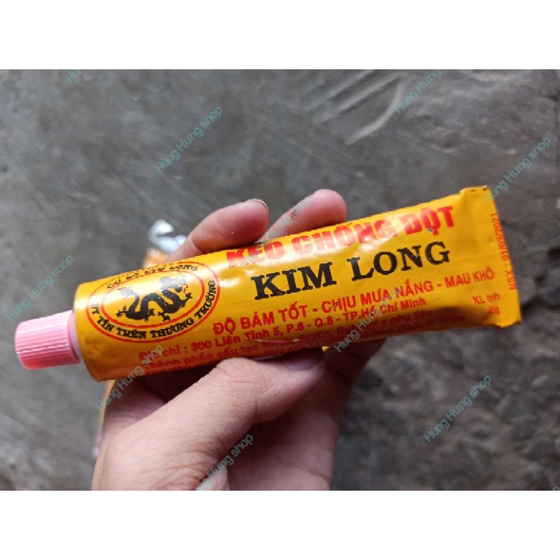 Keo dán chống dột chống thấm Kim Long 49g dán mái tôn, máng xối