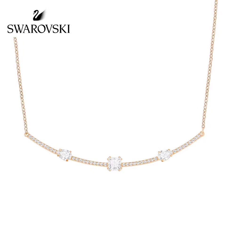 Dây Chuyền Mặt Hình Mặt Cười Đính Đá Swarovski S925 Phong Cách Mới