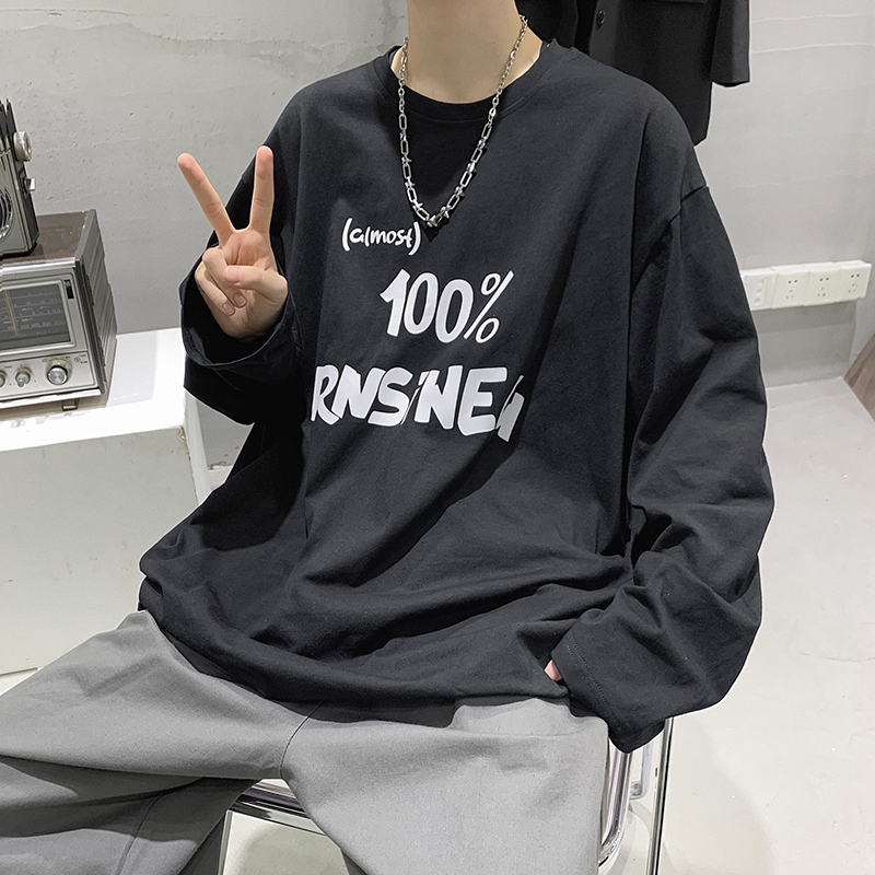 Áo Thun Dài Tay Cổ Tròn Thời Trang Phong Cách Hàn Quốc Cho Nam Size M-5Xl | BigBuy360 - bigbuy360.vn