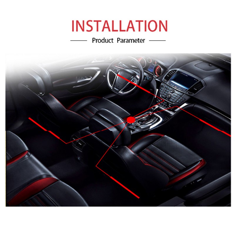 Đèn chiếu sáng bên trong xe hơi SEAMETAL 4 trong 1 tạo bầu không khí xung quanh USB mini trang trí