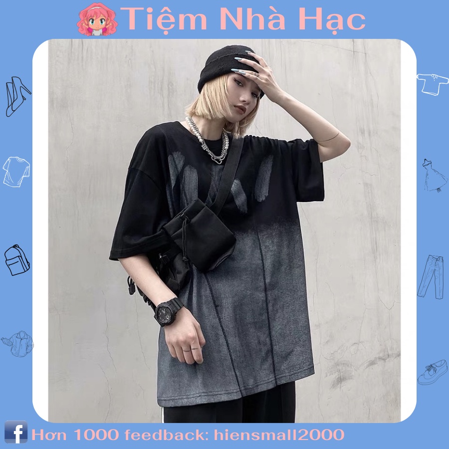 Áo thun nam nữ form rộng in loang, áo phông bigsize, unisex dáng rộng