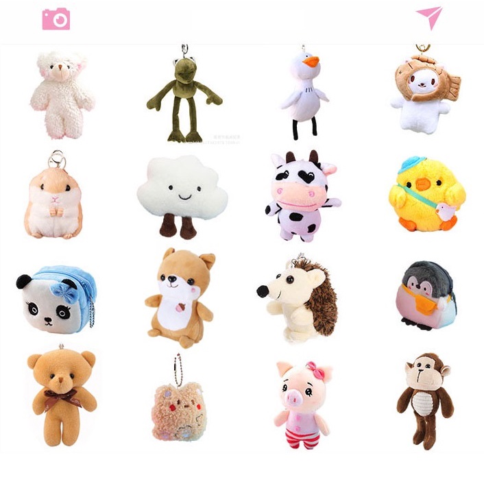 Móc Khóa Gấu Bông Cute Dễ Thương Treo Balo Mk