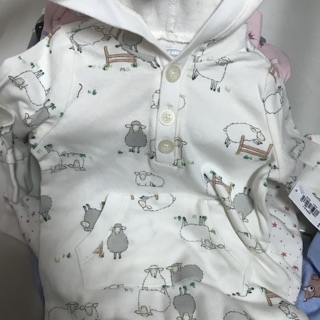 Body cotton dài có nón hàng Old navy