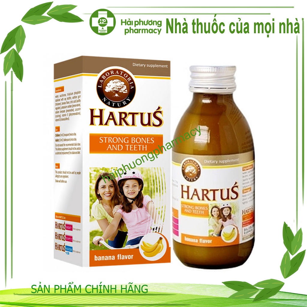 Canxi Hartus Vitamin D3k2 mk7 cho trẻ sơ sinh Canxi nano Bổ sung canxi hữu cơ cho bé Tăng chiều cao 150ml
