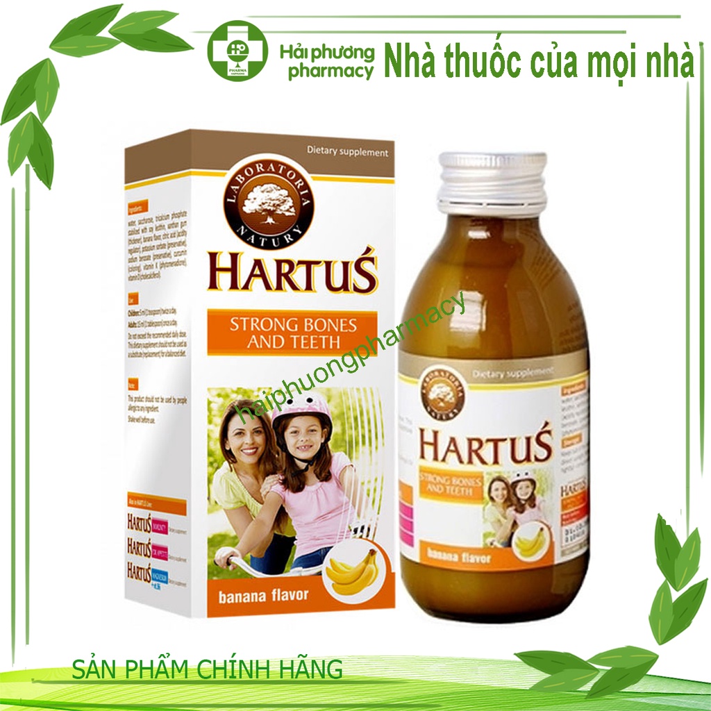Canxi Hartus 150ml - Canxi Sinh Học Cho Trẻ Từ 4 Tháng Tuổi chắc răng khỏe xương