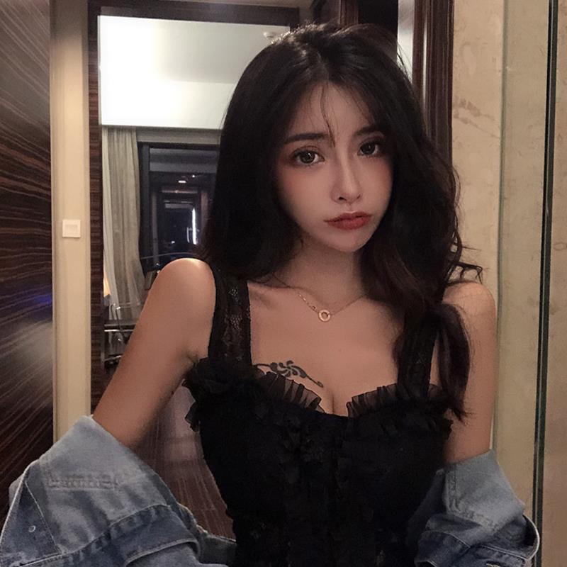 Áo Hai Dây Phối Ren Kiểu Pháp Thời Trang Mùa Hè Cho Nữ