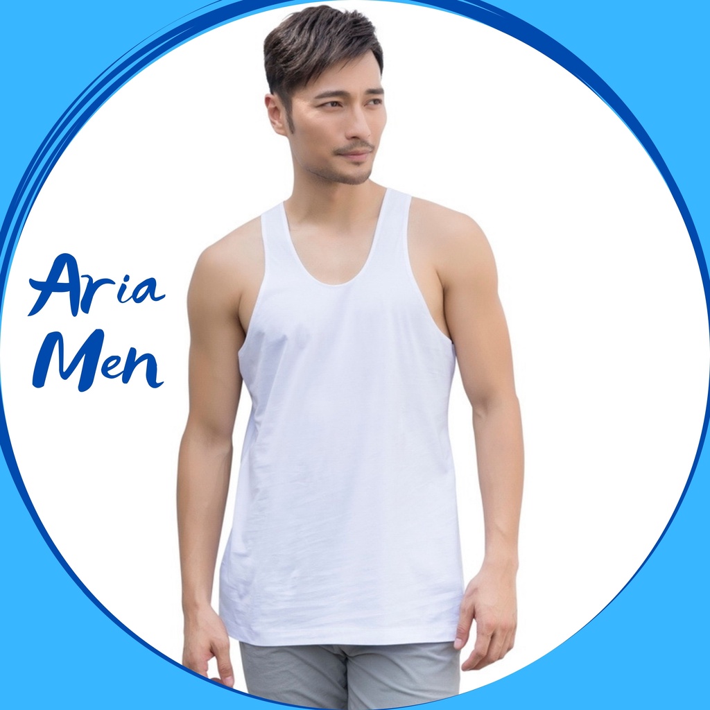 Áo ba lỗ nam vải cotton co giãn mặc lót trong Sơ mi công sở Aria Men