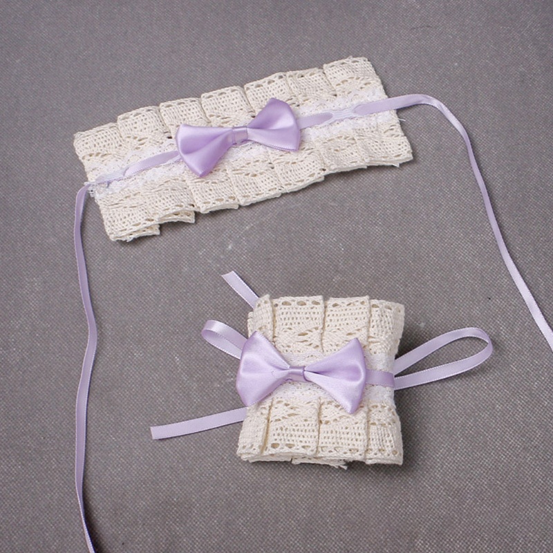 Youyo Vòng Tay Phối Ren Ruy Băng Phong Cách Lolita Vintage Nhật Bản Ngọt Ngào Hóa Trang Cô Hầu Gái Co