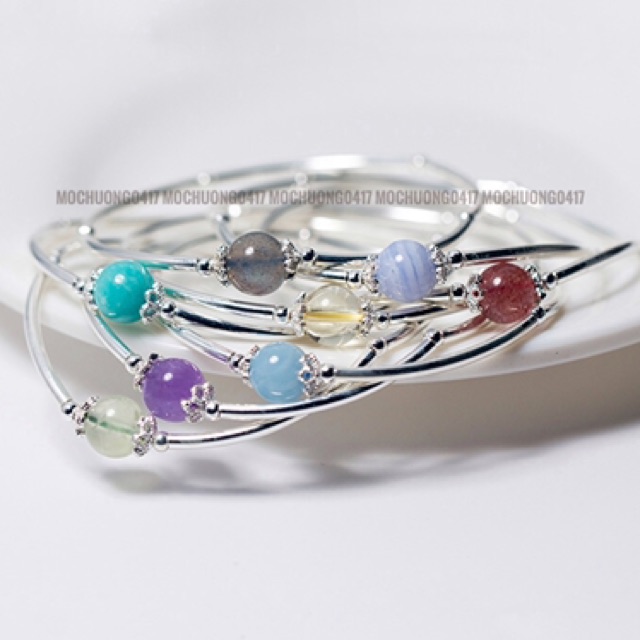 Vòng tay bạc mix hạt tròn - MH499