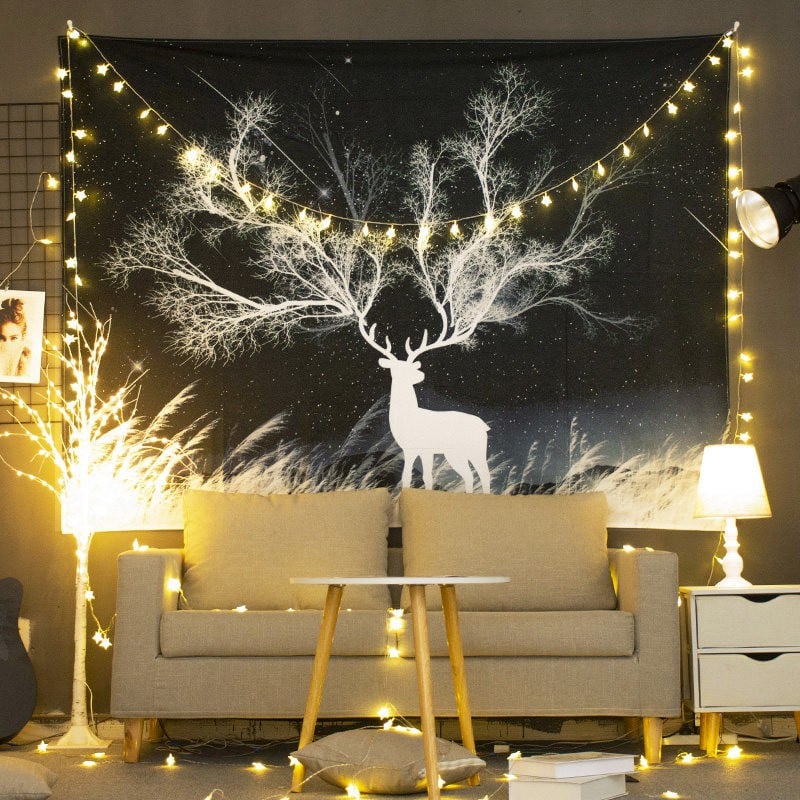 Tranh Vải Decor Hot Nhất Hiện Nay Chất Liệu Lụa Cao Cấp - Tặng Kèm Đèn Led