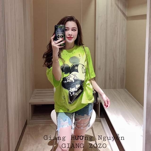 Áo phông in hình chuột Mickey
