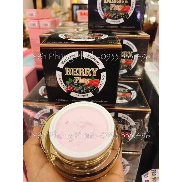 KEM 4k plus whitening night cream, 4 k berry, 4k đỏ