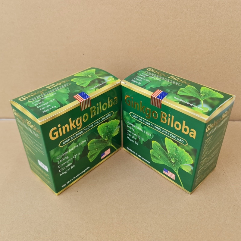 Ginkgo biloba 240mg bổ não, giảm tình trạng đâu đầu mất ngủ, hoa mắt chóng mặt.