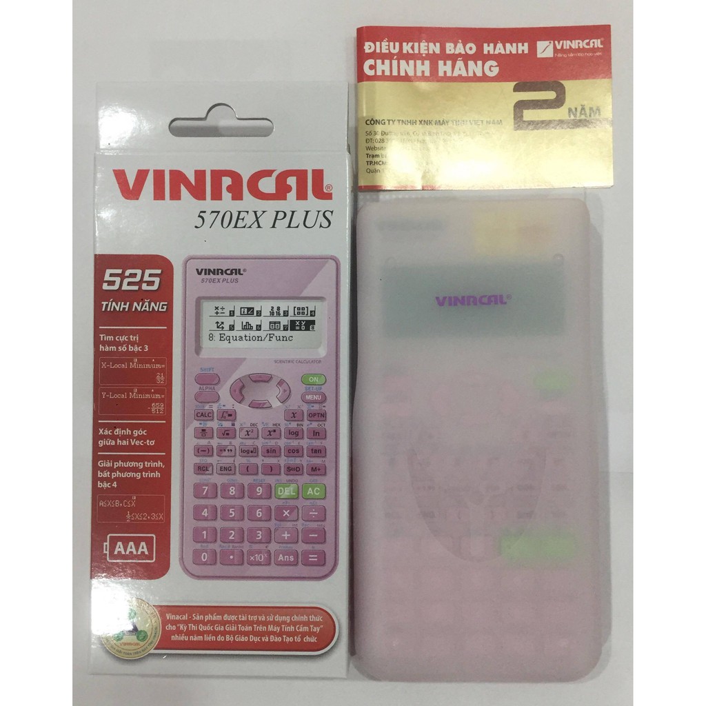MÁY TÍNH VINACAL 570 EX PLUS - Màu Hồng