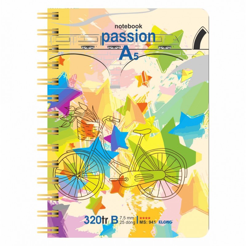 Sổ lò xo kép dọc KLONG A5 - 320 trang MS 941