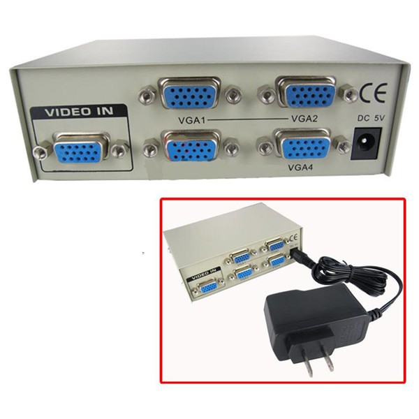 Bộ chia VGA 1 Ra 4 cao cấp băng thông 350mhz (1 CPU ra 4 màn hình)