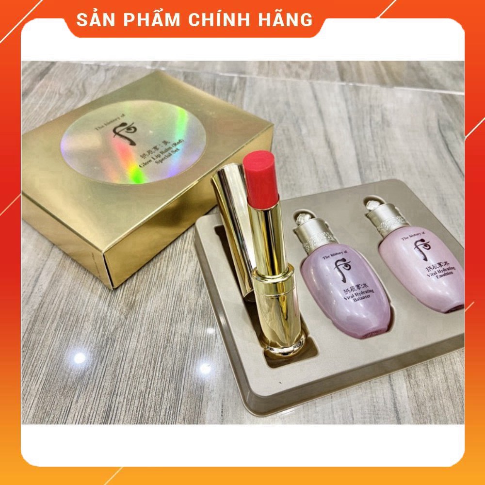 Sét son siêu dưỡng mềm môi và giảm nhăn giảm thâm môi Whoo Lip Balm tặng kèm cặp dưỡng 20ml _ 20ml