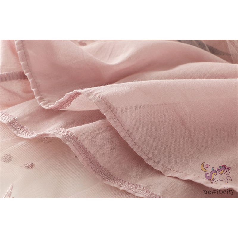 Đầm bé gái phối ren hoa xinh xắn