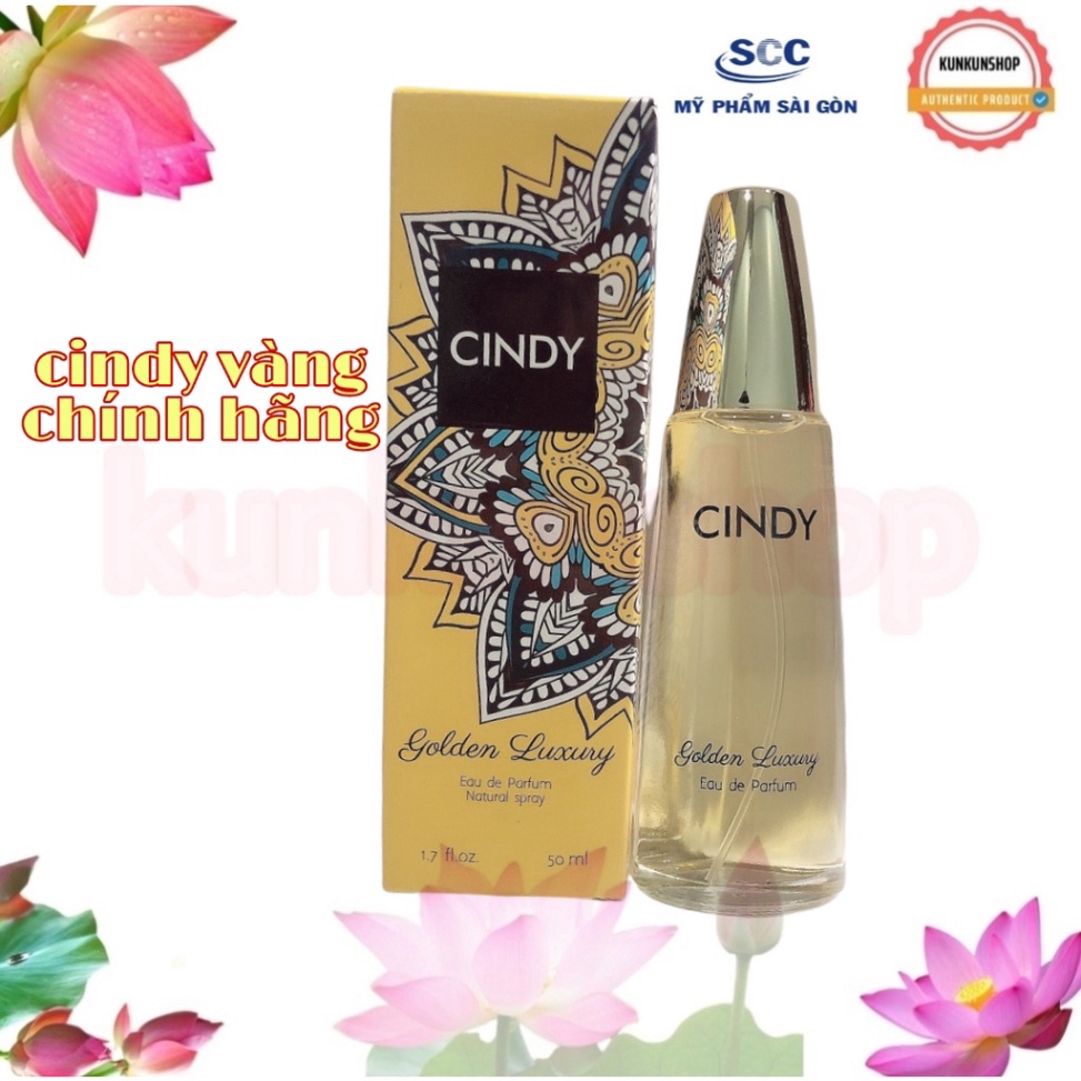 Nước hoa cindy 50ml cam kết chính hãng golden, passionate, classic, pinky