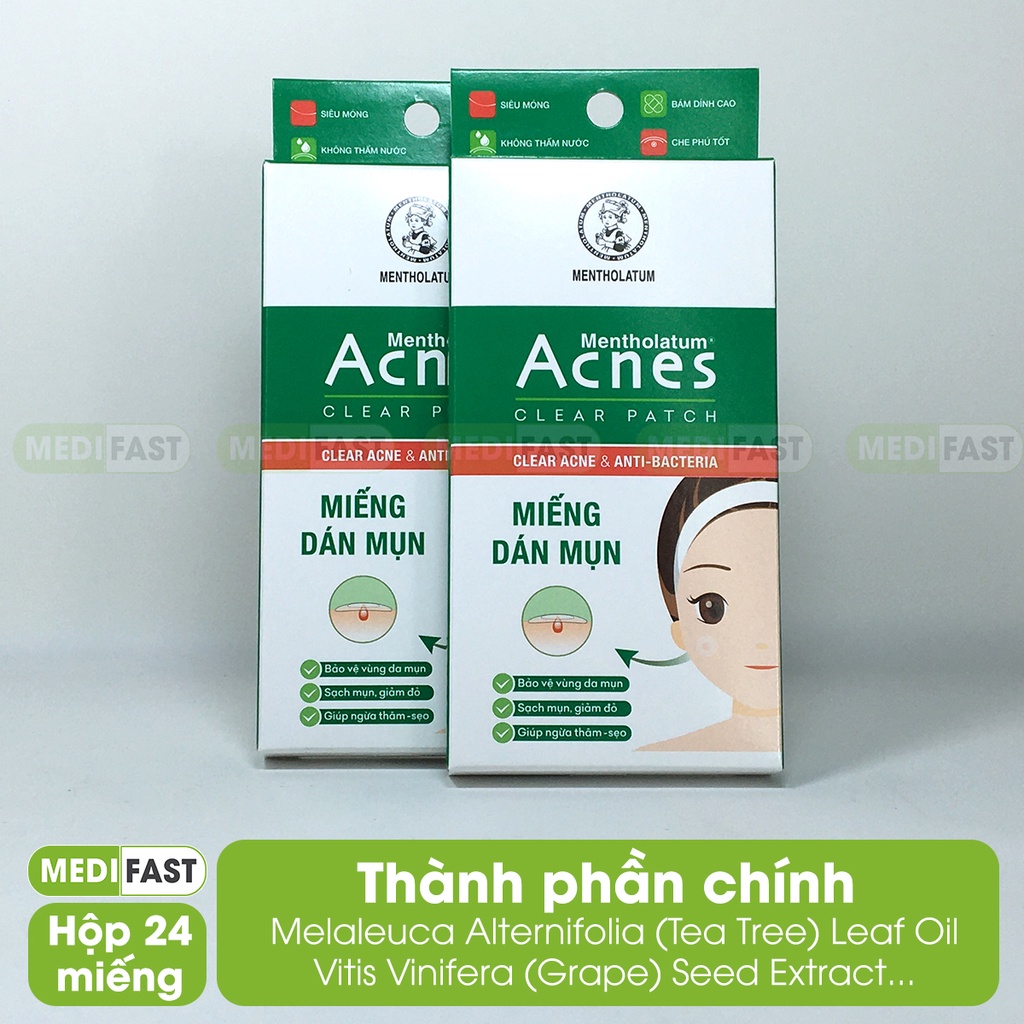 Miếng Dán Mụn - Acnes Clear Patch - Chăm sóc da - Ngăn ngừa mụn - giảm mụn sưng đỏ, mụn ẩn, bọc, kháng khuẩn