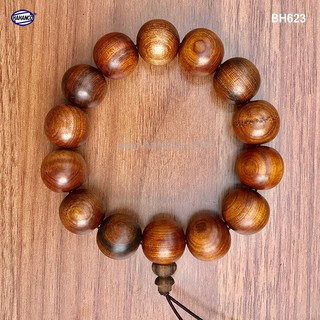 Vòng tay gỗ Tô hợp bách cổ thụ có nậm - Tài Lộc và Bình An (BH623) HAHANCO
