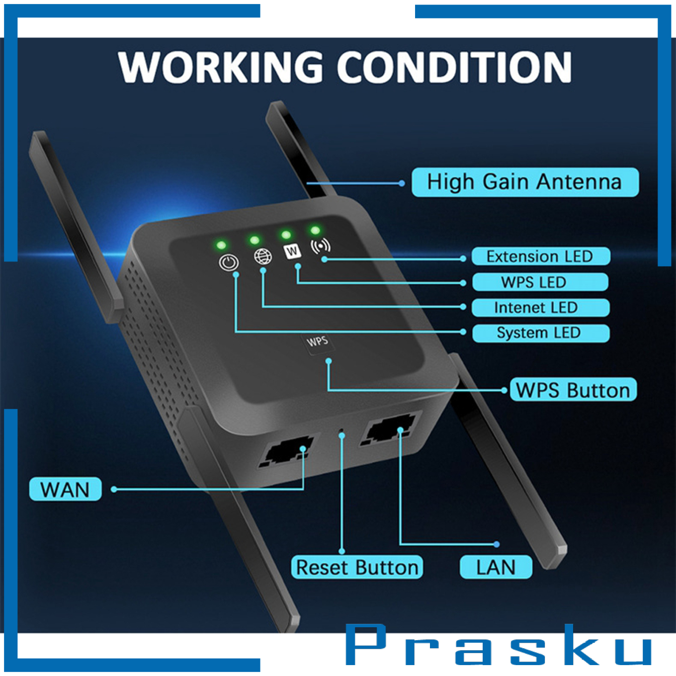 Bộ Khuếch Đại Tín Hiệu Wifi 1200mbps 2.4 + 5ghz | BigBuy360 - bigbuy360.vn