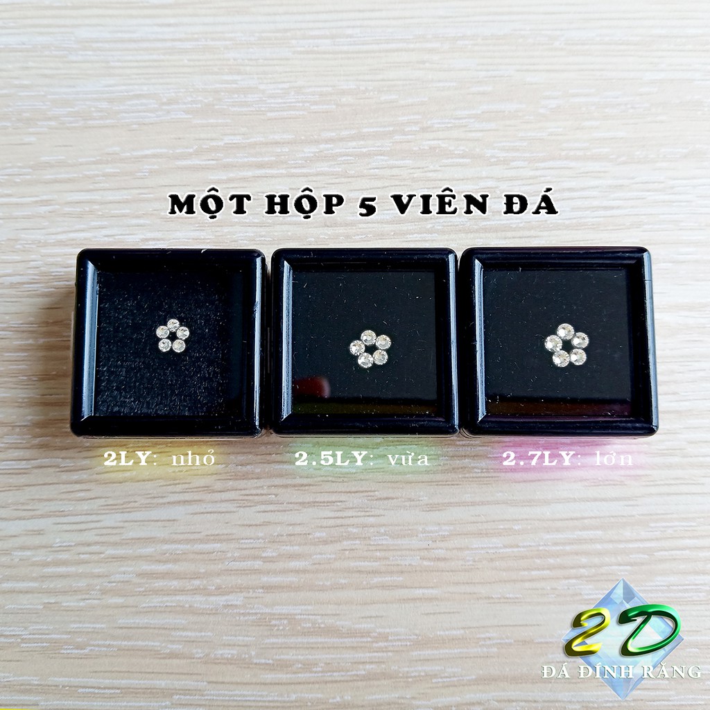 Combo đá đính răng 5 viên + tặng keo dán