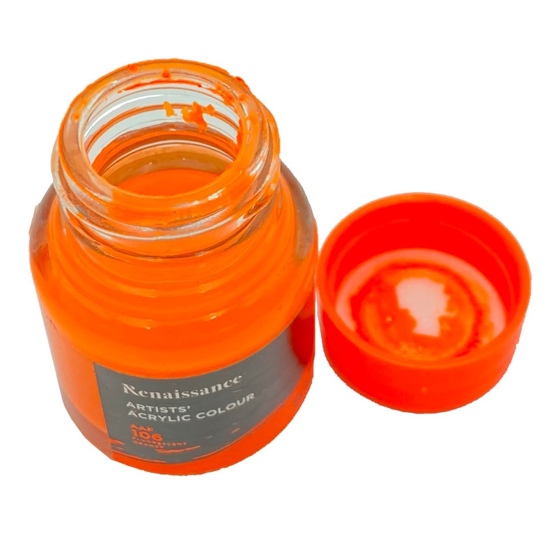 Màu Nước Renaissance Fluo 20ml - Cam (Fluorescent Orange)