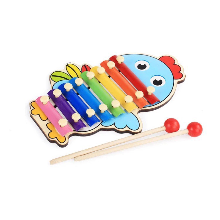 Đồ chơi đàn gỗ Xylophone 8 Quãng hình con vật đáng yêu Cho Bé