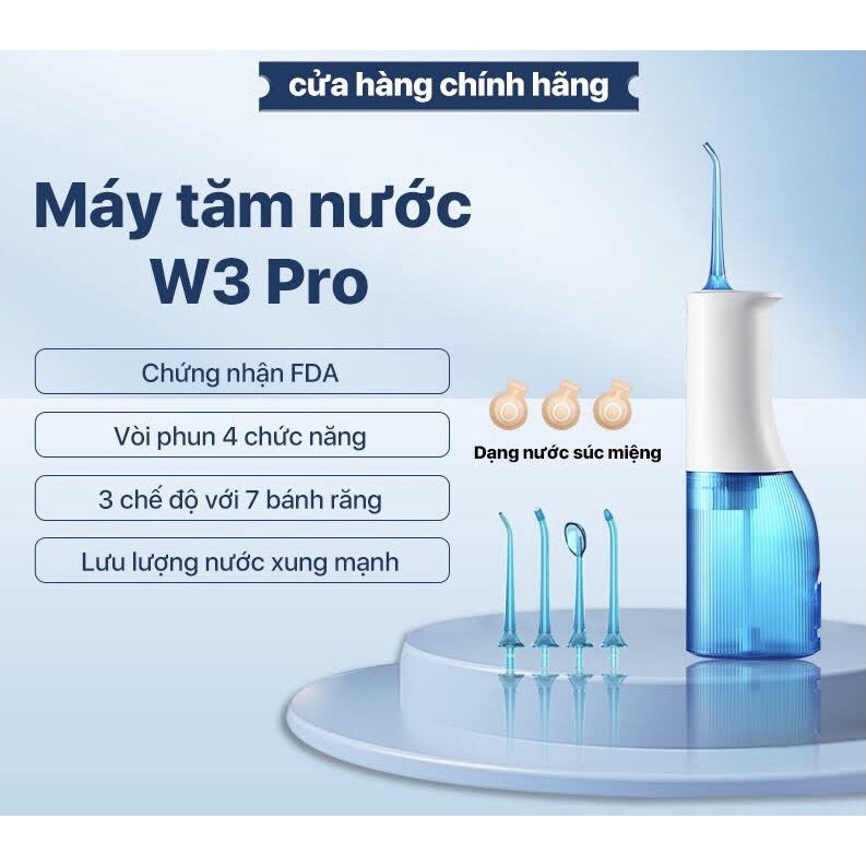 (*)GIAO HỎA TỐC TĂM NƯỚC Vệ Sinh Răng Miệng Soocas W3/ W3 Pro [CHÍNH HÃNG]