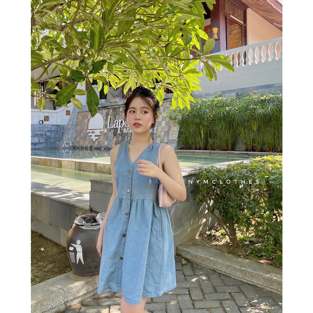✿ ĐẦM BABYDOLL XANH JEANS ✿