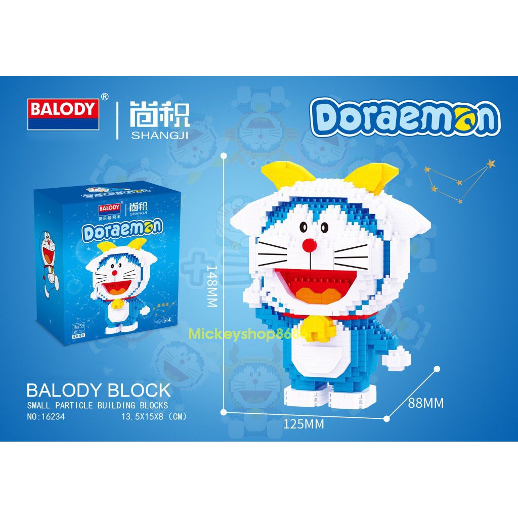 [Mã LIFE0503TOYS1 giảm 10% đơn 150k] Lego doremon 12 cung hoàng đạo xếp hình Doremon Nanoblock Mẫu lắp ráp hãng BALODY