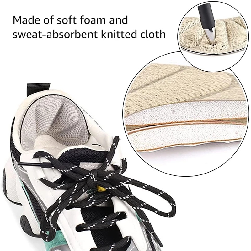 1 Cặp Miếng Dán Gót Giày Sneaker Mềm Mại Giảm Đau Chống Mòn