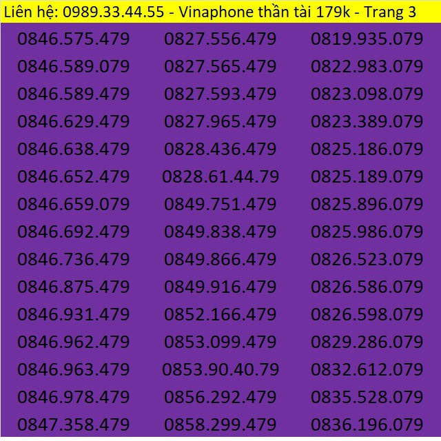 Sim thần tài 79 - Sim Vinaphone trả trước giá rẻ