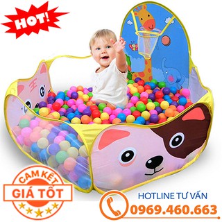 Nhà bóng kèm 100 bóng. Đồ chơi nhà bóng cho bé yêu
