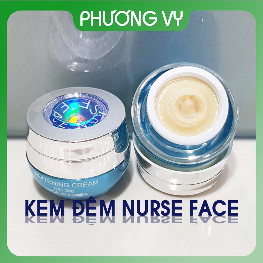 Bộ mỹ phẩm Nurse face ngọc trai xanh, mỹ phẩm giúp trắng da, làm mờ nám, tàn nhang (5in1)