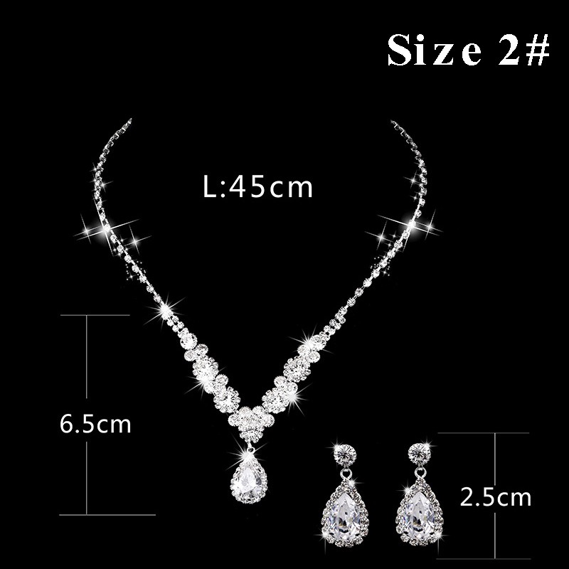 Dây Chuyền Cô Dâu Mạ Bạc Đính Đá Zircon Thời Trang