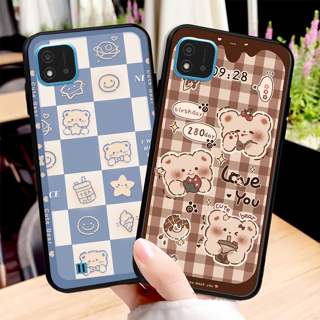 Ốp lưng Realme C20 / C11 2021 in hình 3D GẤU cute be@r, soda, happy day cực hot ,thời thượng