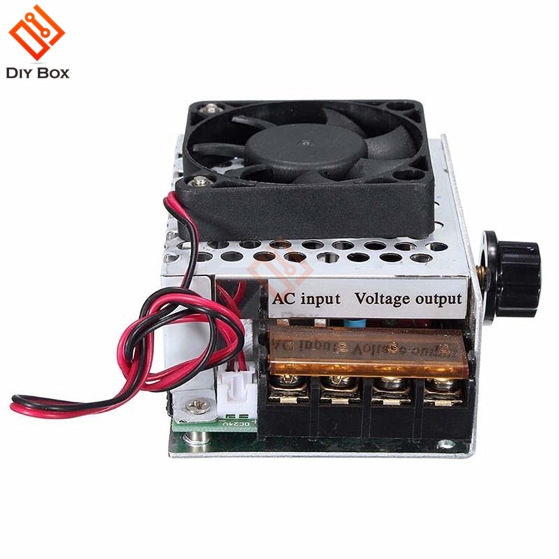 220V 4000W 20A AC Motor Speed Controller SCR Voltage Regulator Fan LED Light Temperature Speed Control Dimmer Switch Heat Sink