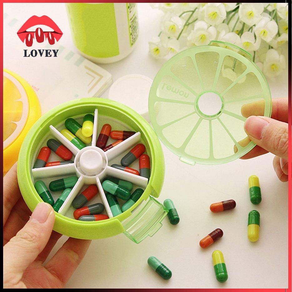 Hộp đựng thuốc chia 7 ngày hình tròn nhỏ